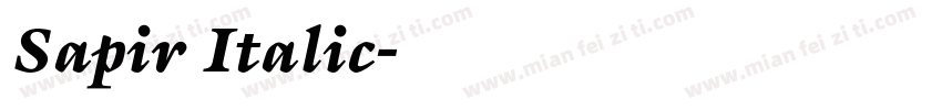 Sapir Italic字体转换